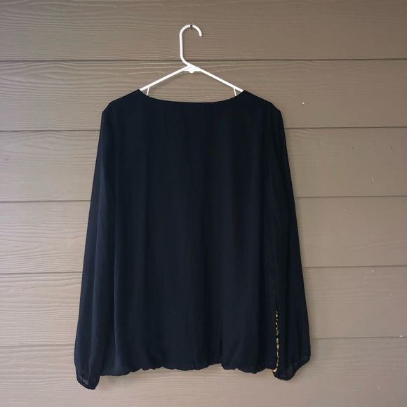 Style & Co black and gold velvet dress top XL - Picture 2 of 7